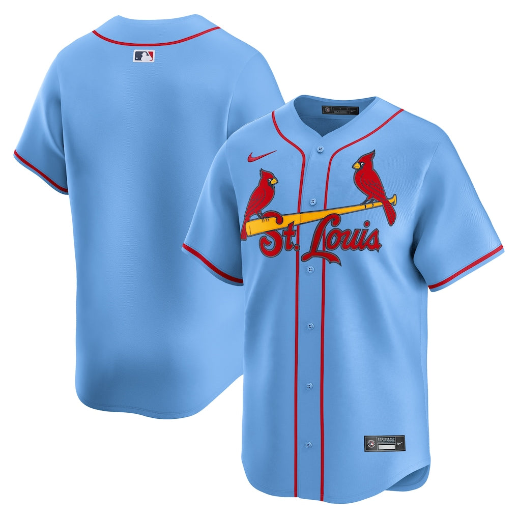 St. Louis Cardinals MLB Nike Men's Light Blue Alternate Limited Jersey