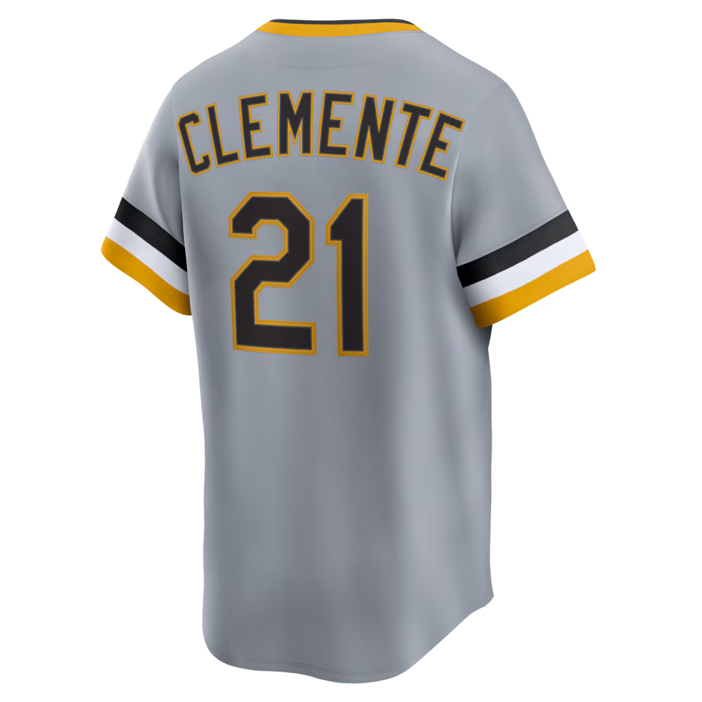 Roberto Clemente Pittsburgh Pirates MLB Nike Men's Grey Cooperstown Limited Player Jersey