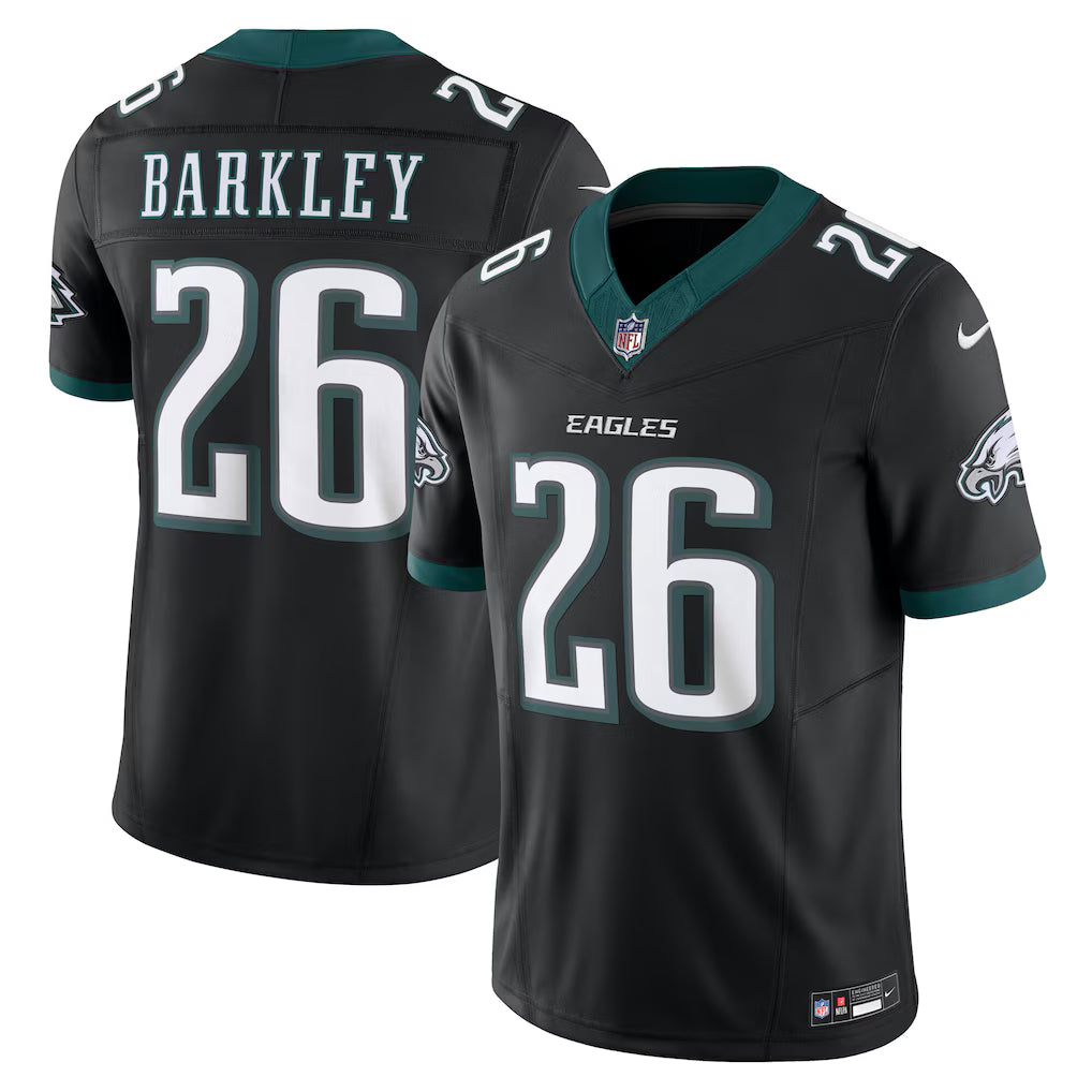 Saquon Barkley Philadelphia Eagles NFL Nike Men's Black Vapor F.U.S.E. Limited Jersey