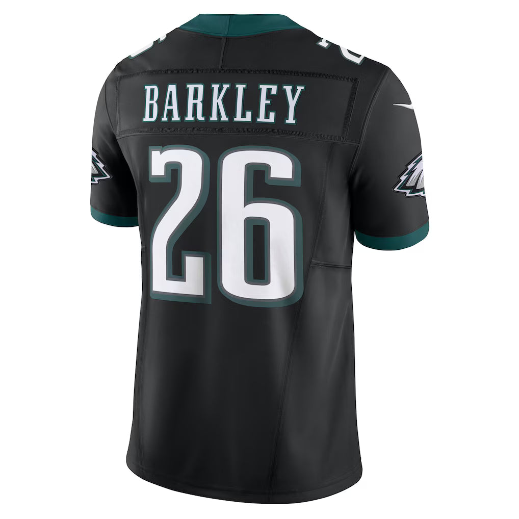 Saquon Barkley Philadelphia Eagles NFL Nike Men's Black Vapor F.U.S.E. Limited Jersey