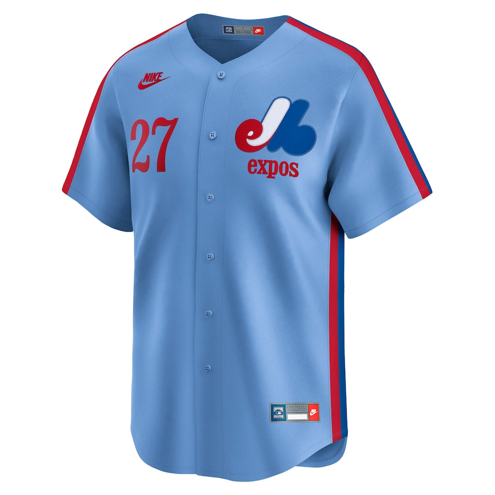 Vladimir Guerrero Montreal Expos MLB Nike Men's Columbia Blue Cooperstown Limited Pro-Stitched Jersey