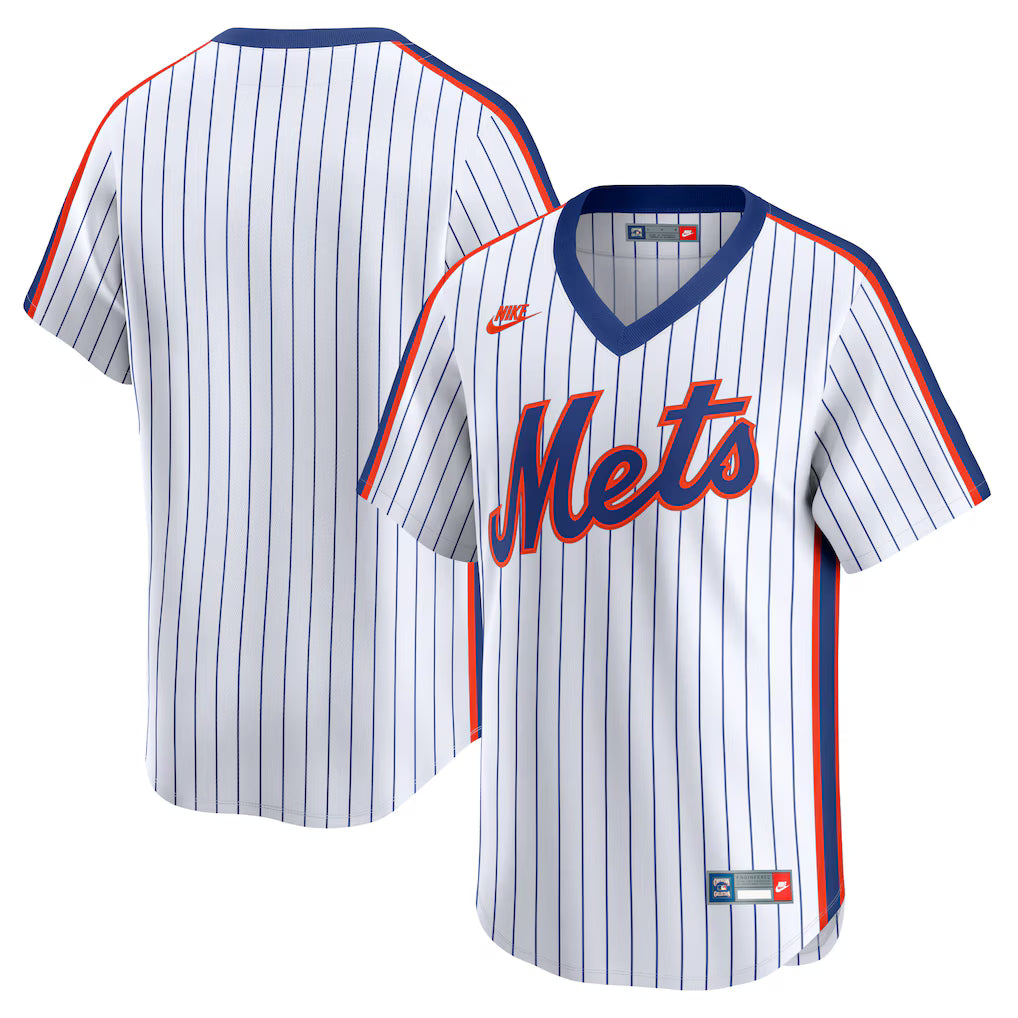 New York Mets MLB Nike Men's White Cooperstown Collection Limited Jersey