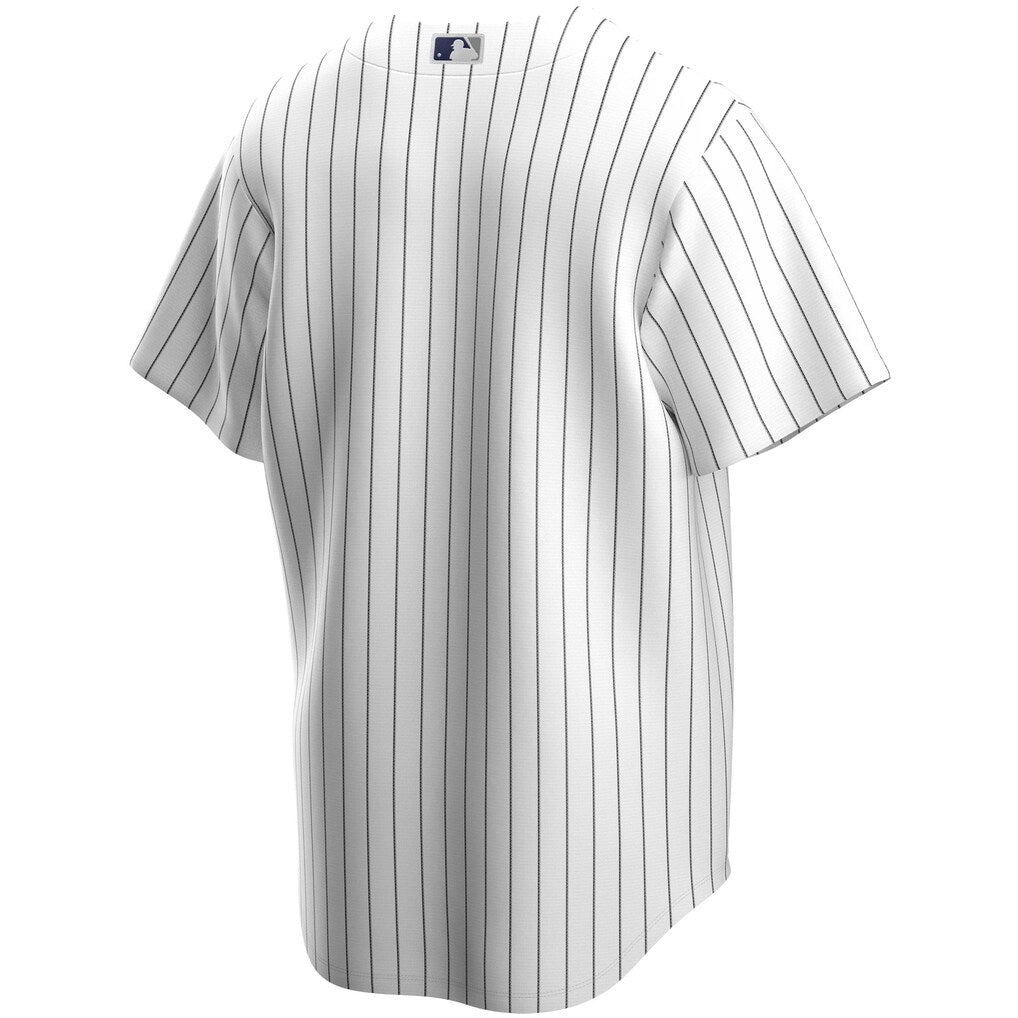 New York Yankees MLB Nike Men's White Pinstripe Home Replica Jersey