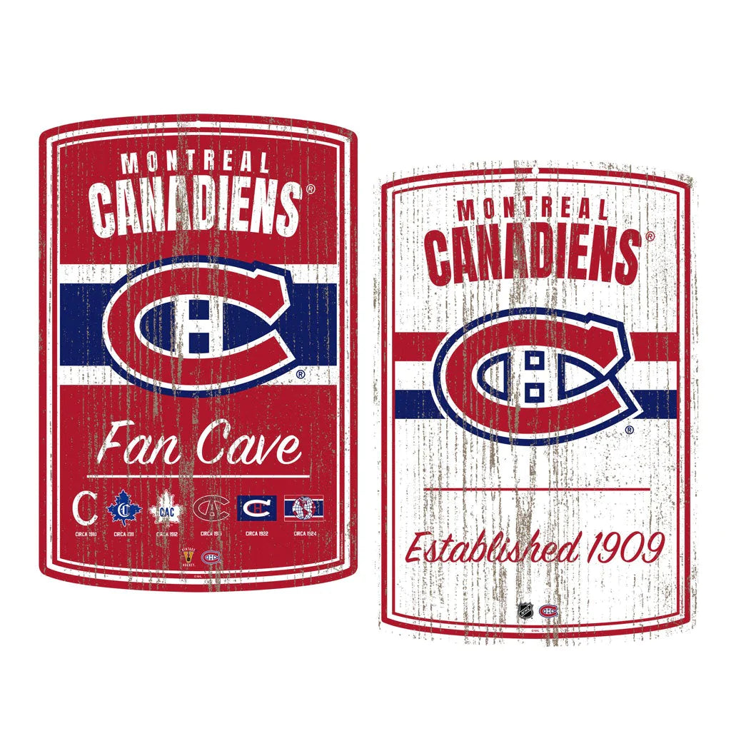 Montreal Canadiens NHL 16"x23" 2 Pack Established Faux Wood Wall Signs