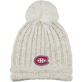Montreal Canadiens NHL Adidas Women's White Pom Knit Hat