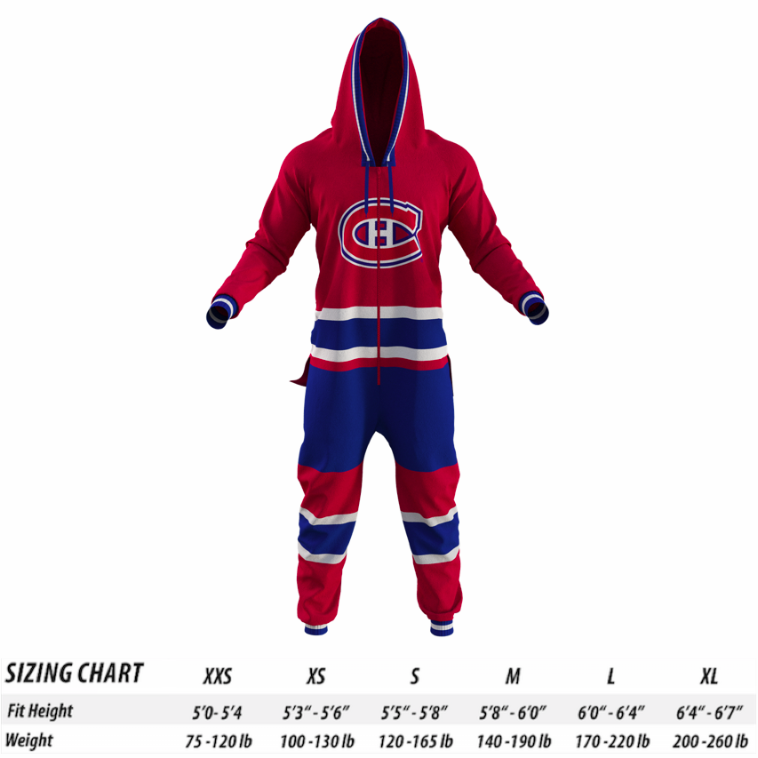 Montreal Canadiens NHL Hockey Sockey Men's Red Team Uniform Onesie