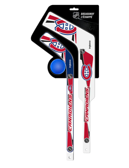 Montreal Canadiens NHL Inglasco Breakaway Plastic Mini Hockey Stick Set