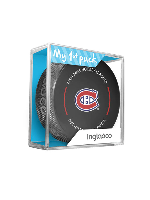 Montreal Canadiens NHL Inglasco Fan Is Born Official Game Hockey Puck