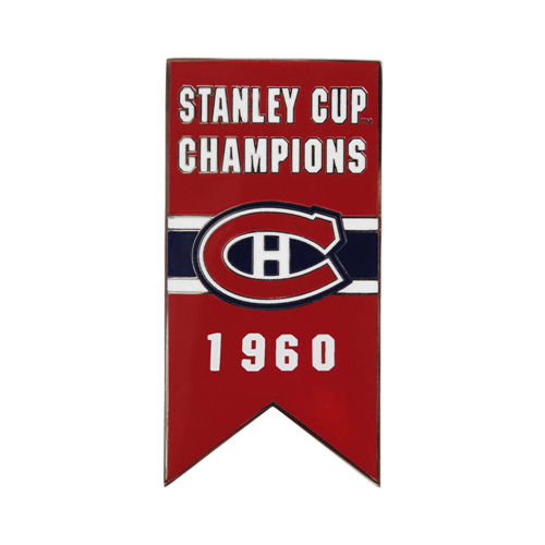 Montreal Canadiens NHL JF Sports 1960 Stanley Cup Championship Banner Pin