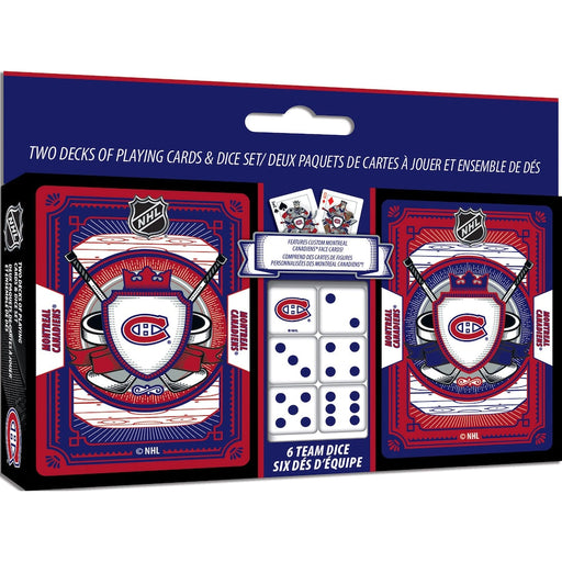 Montreal Canadiens NHL Masterpieces 2 Pack Cards & Dice Set