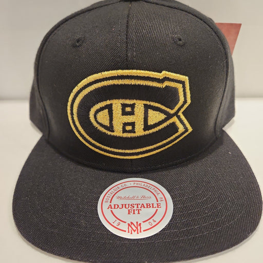 Montreal Canadiens NHL Mitchell & Ness Men's Black Gold Touch Snapback