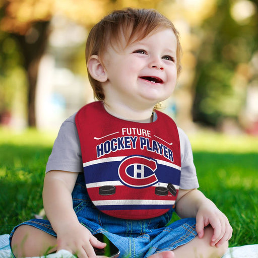 Montreal Canadiens NHL WinCraft Red Future Hockey Player Baby Bib