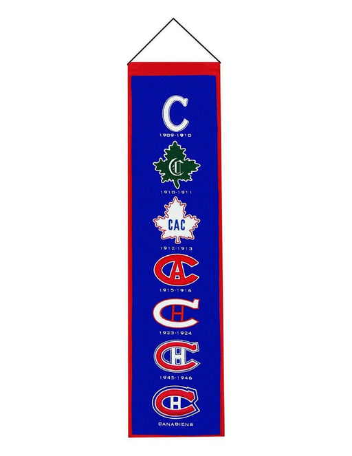 Montreal Canadiens NHL Winning Streak Navy 8"x32" Premium Heritage Banner