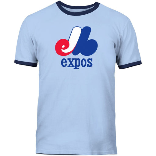 Montreal Expos MLB Bulletin Men's Light Blue Cooperstown Ringer T-Shirt
