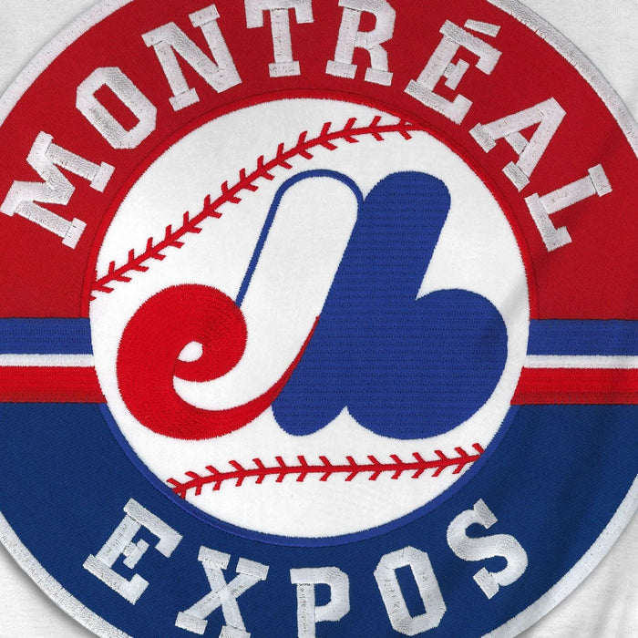 Montreal Expos MLB Bulletin Men's White 1992-2004 Cooperstown Express Twill Logo Hoodie