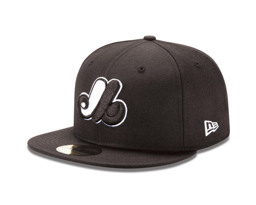 Montreal Expos MLB New Era Men's Black 59Fifty Fitted Hat