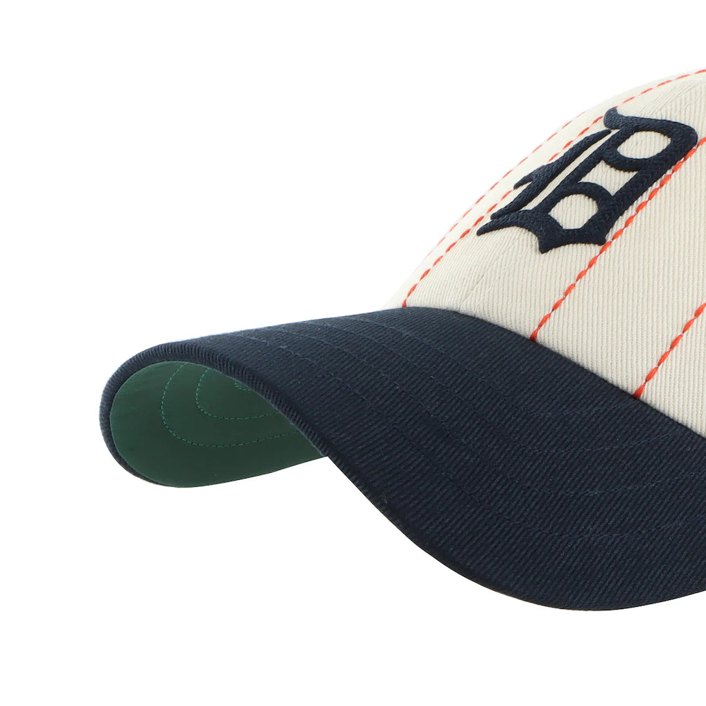Casquette ajustable beige à rayures Rawlings pour homme MLB 47 Brand Detroit Tigers