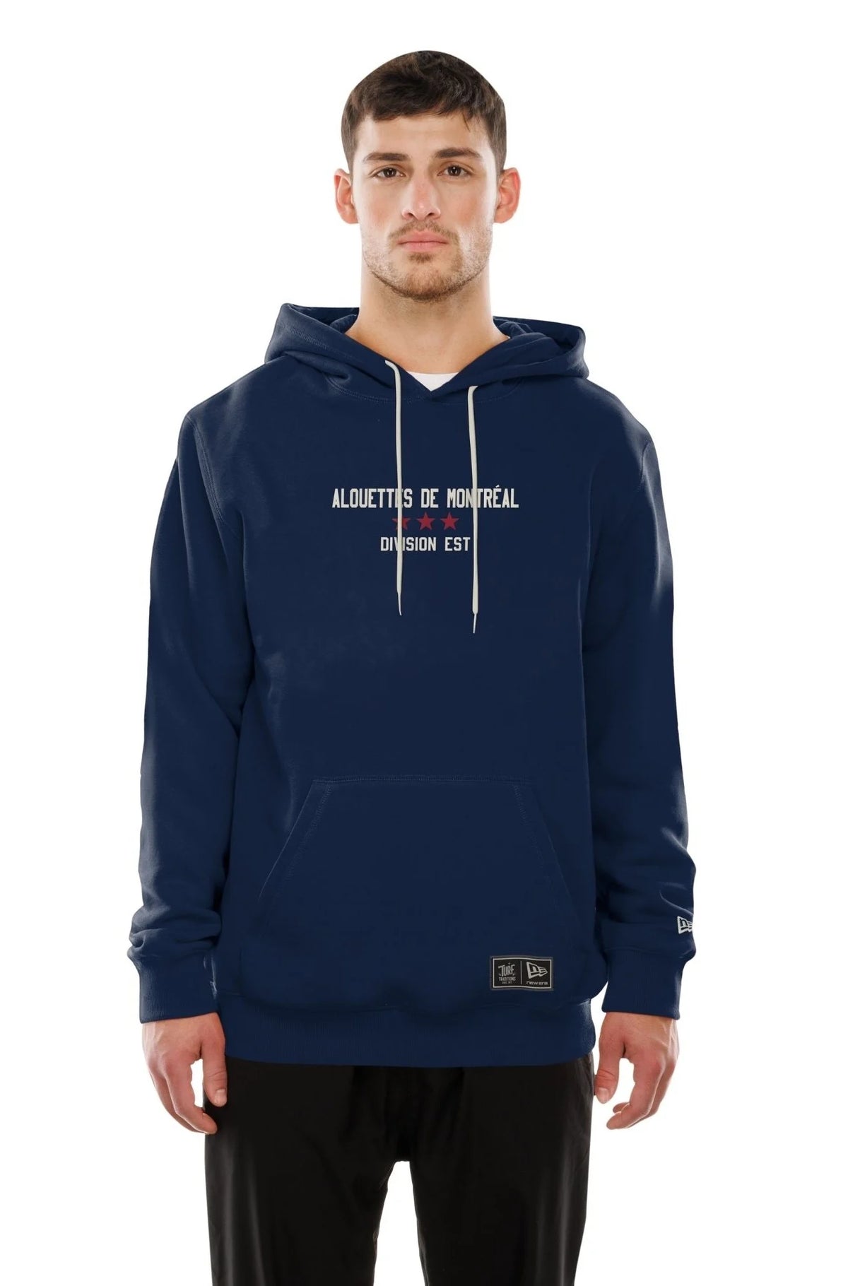 Montreal Alouettes CFL New Era Men's Navy 2026 Turf Traditions Pullover Sweater Hoodie