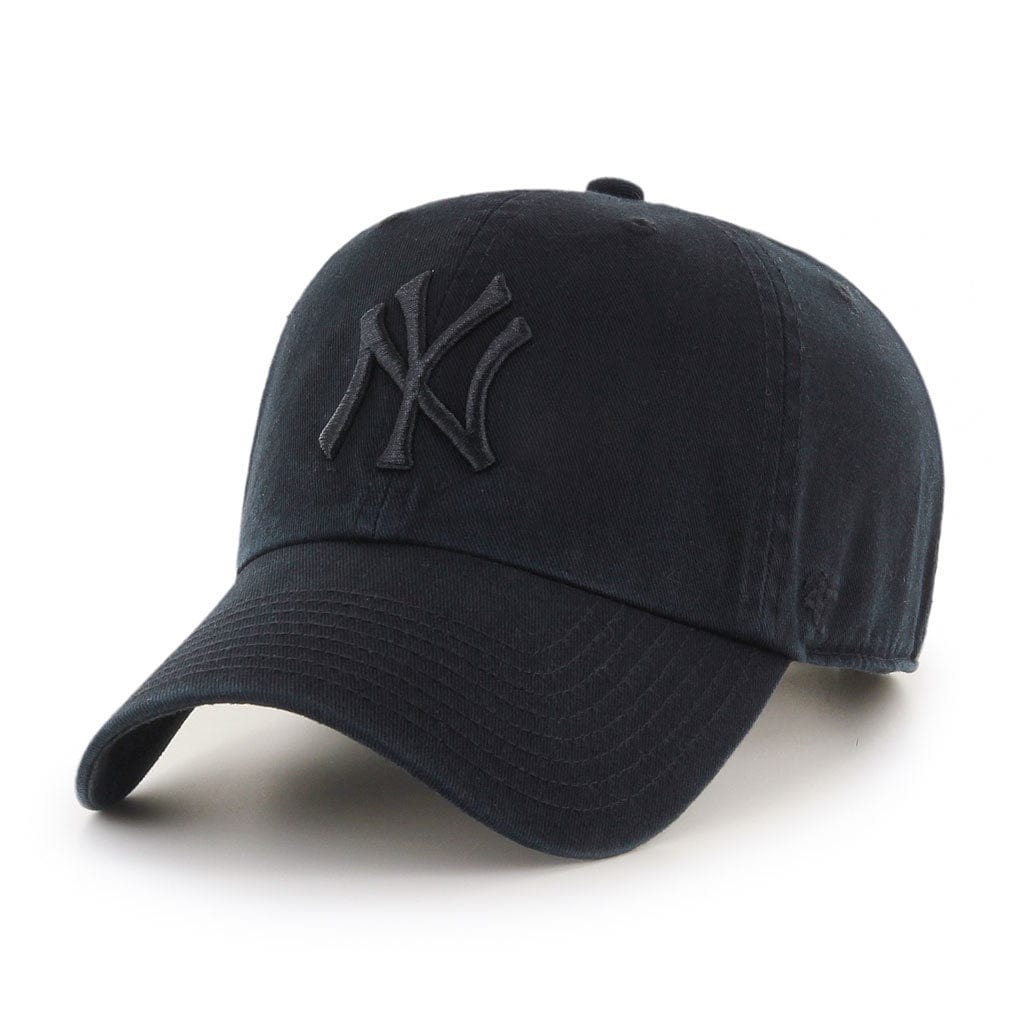 New York Yankees MLB 47 Brand Men's Black on Black Clean Up Adjustable Hat