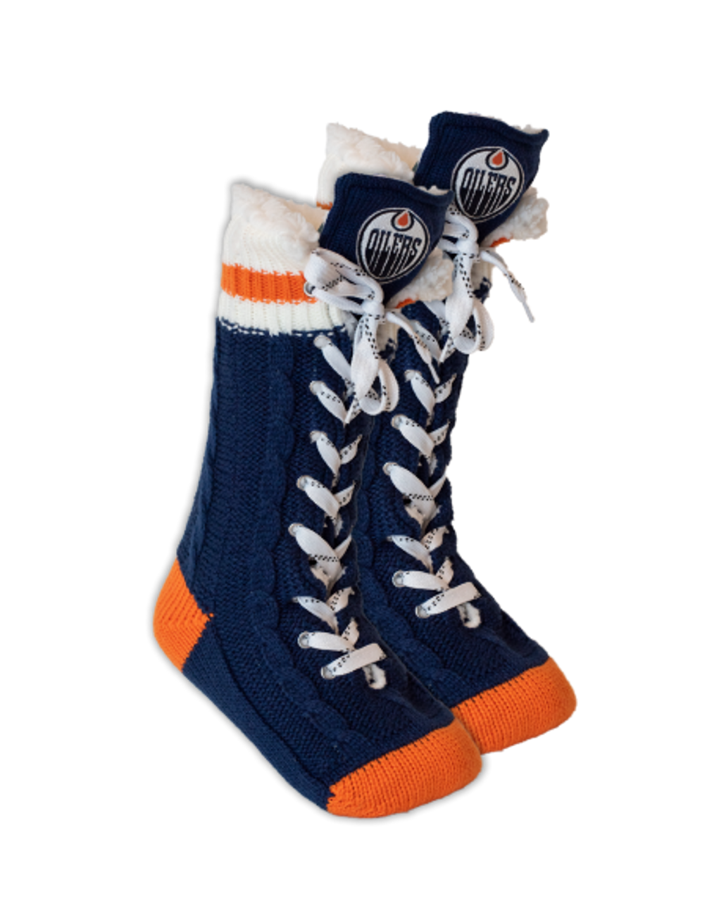 Edmonton Oilers NHL Hockey Sockey Unisex Navy Slipper Skates Socks