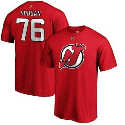 P.K Subban New Jersey Devils NHL Fanatics Branded Men's Red Authentic T-Shirt