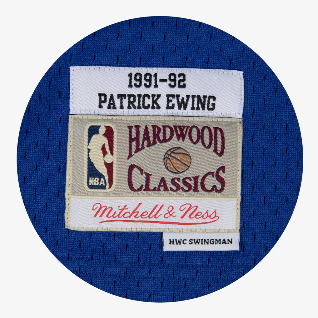 Patrick Ewing New York Knicks NBA Mitchell & Ness Men's Royal Blue 1991-92 Hardwood Classics Swingman Jersey