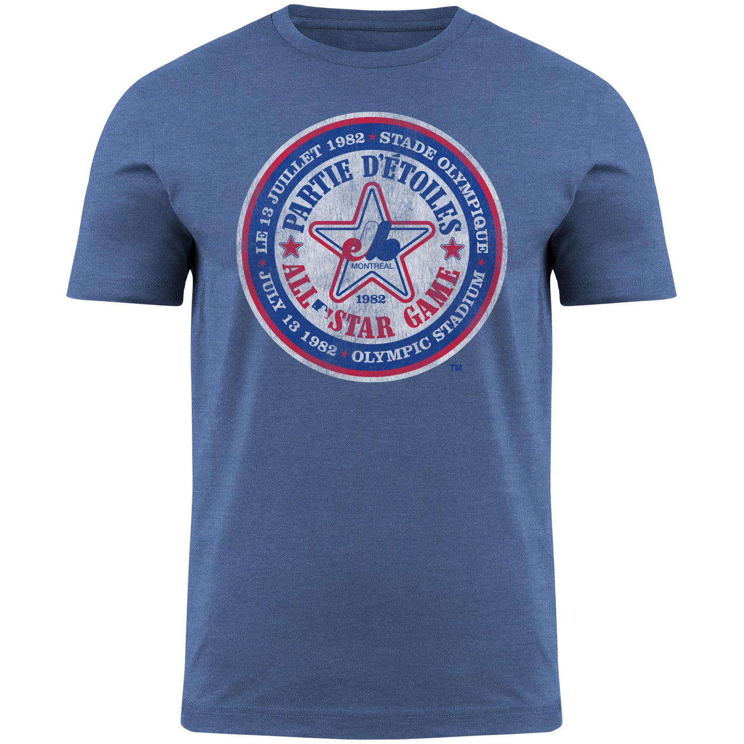 Montreal Expos MLB Bulletin Men's Light Blue 1982 All Star Distressed T-Shirt