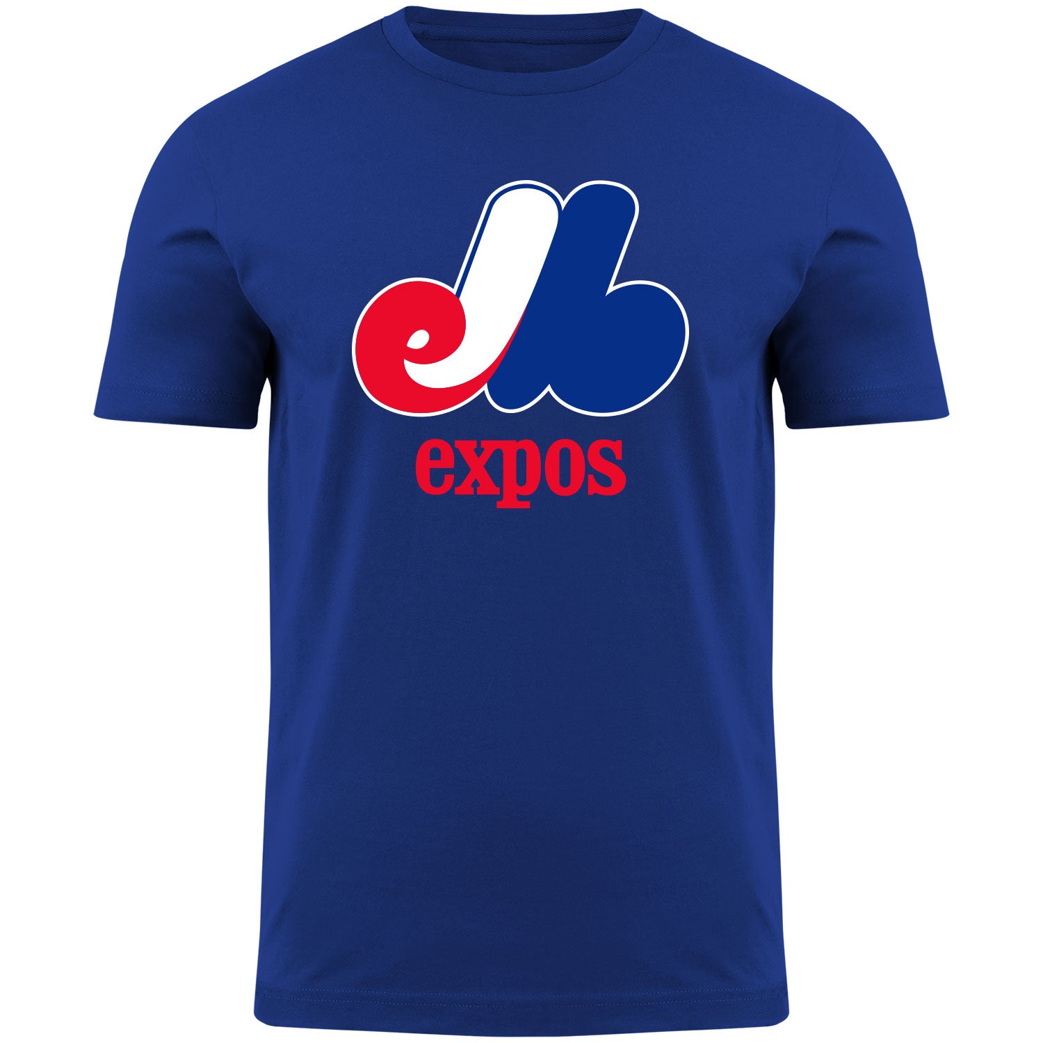 Montreal Expos MLB Bulletin Men's Royal Blue Basic Logo T-Shirt