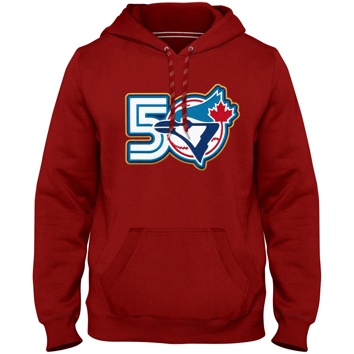 Toronto Blue Jays MLB Bulletin Hommes Rouge Express Twill Logo 50e Anniversaire Capuche