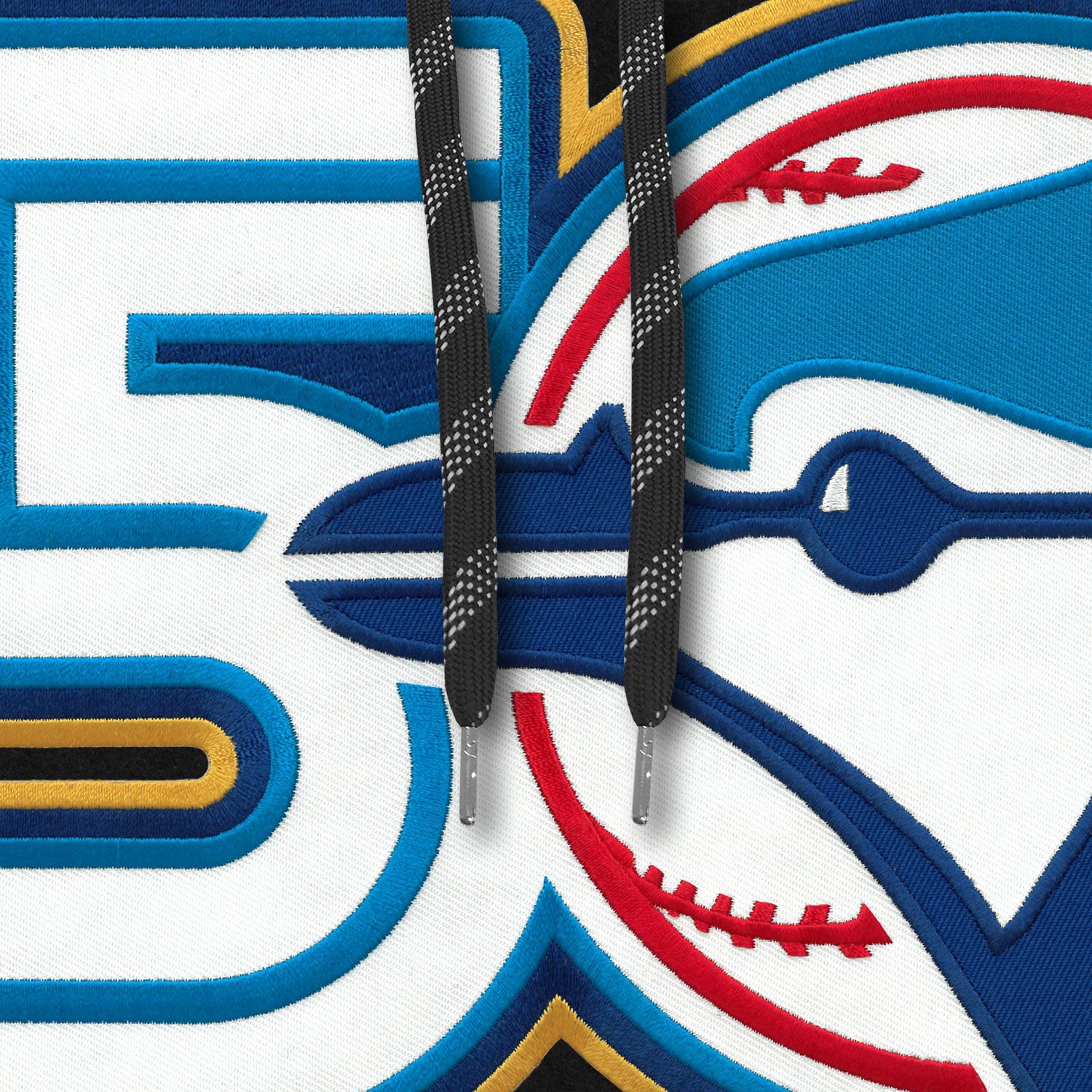 Toronto Blue Jays MLB Bulletin Men's Black Express Twill 50th Anniversary Logo Hoodie