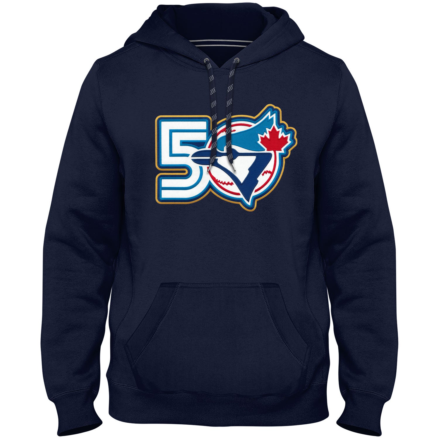 Sweat à capuche Toronto Blue Jays MLB Bulletin Express Twill marine pour homme avec logo 50e anniversaire