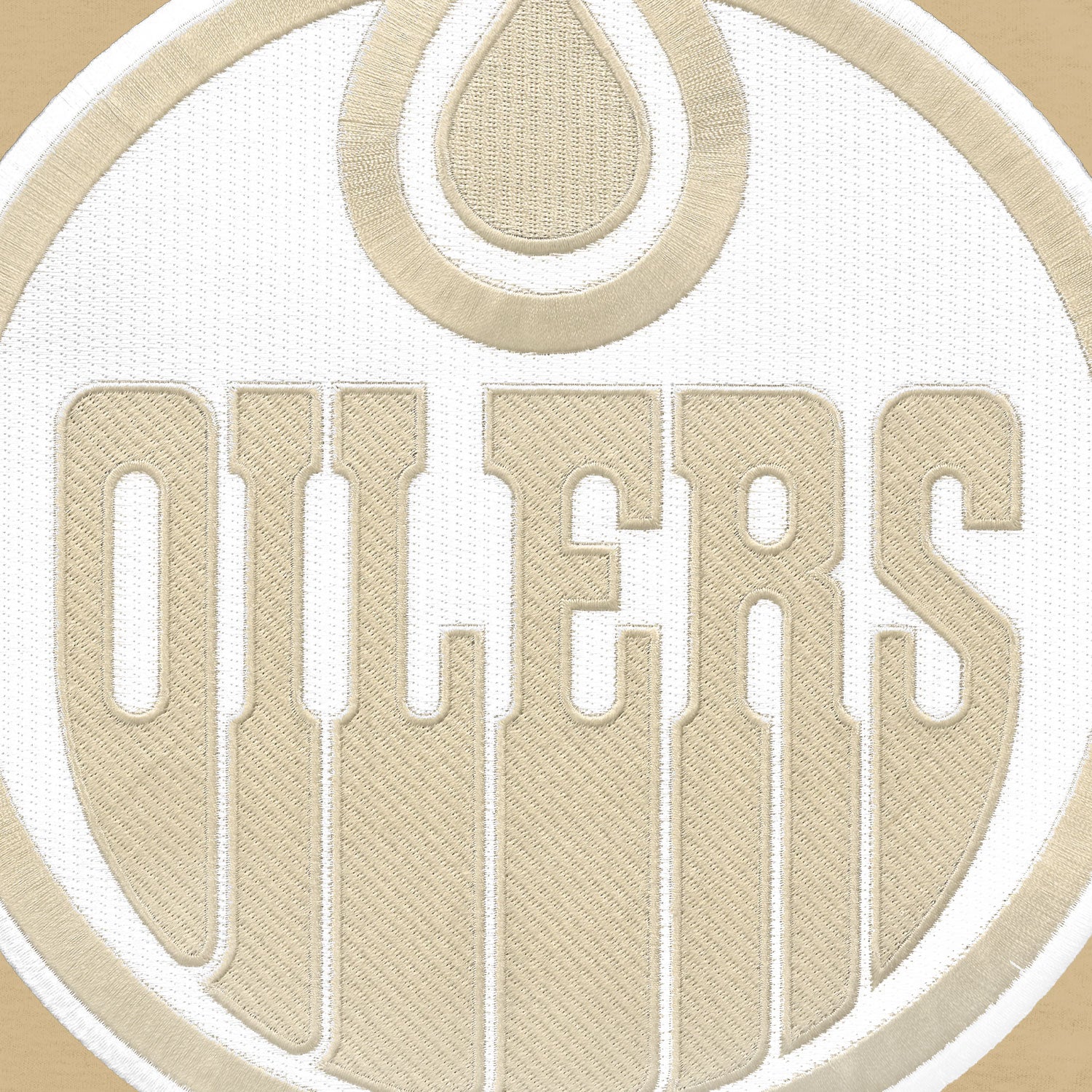 Edmonton Oilers NHL Bulletin Men's Wheat Twill Tonal Logo Crew Sweater
