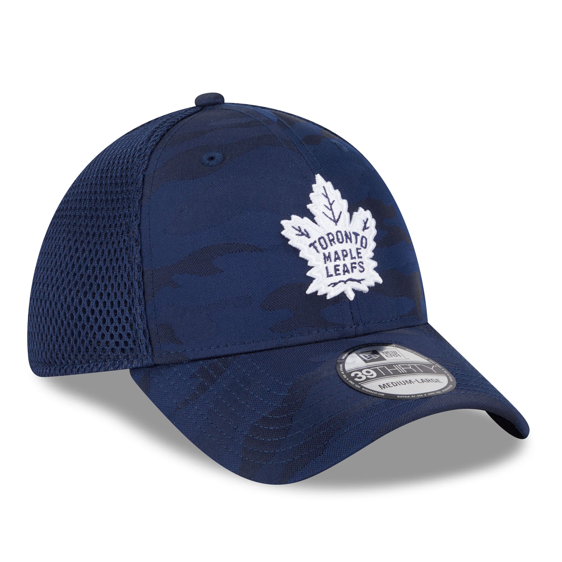 Casquette extensible 39Thirty camouflage bleu marine pour homme des Maple Leafs de Toronto de la LNH New Era