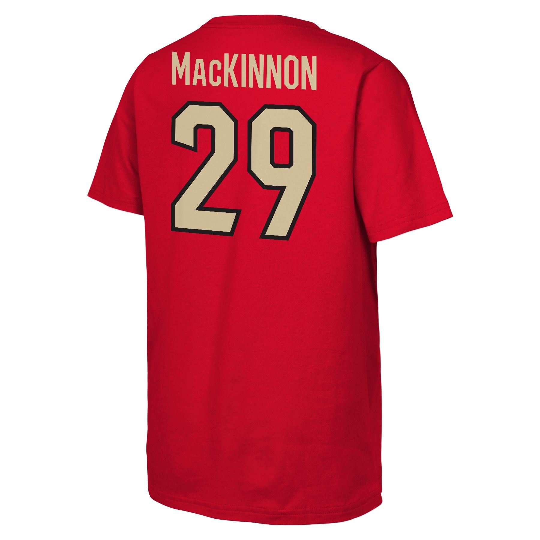 T-shirt authentique rouge de marque Nathan Mackinnon Canada NHL 4 Nations Face-Off pour homme