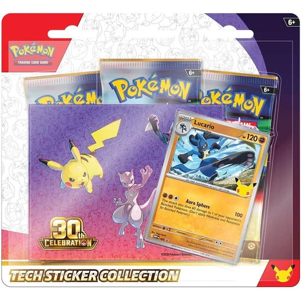 Pokémon TCG 30th Celebration Tech Sticker Collection Assortment Box