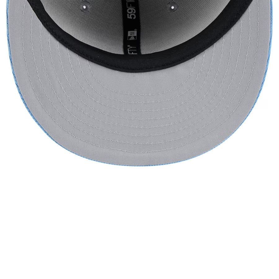 Toronto Blue Jays MLB New Era Men's Grey/Light Blue 59Fifty 2025 Batting Practice Fitted Hat