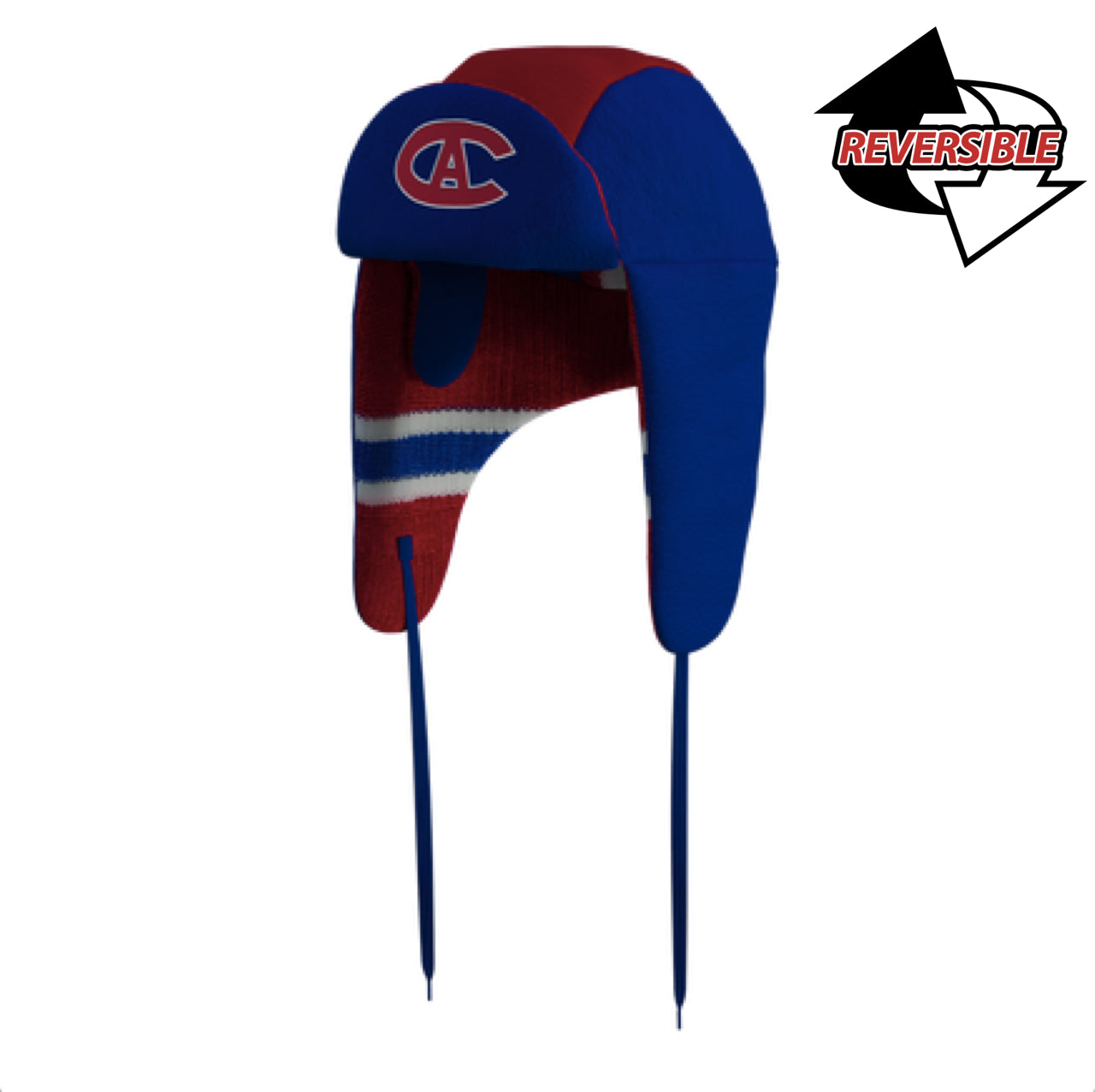 Casquette de baseball réversible rouge pour homme des Canadiens de Montréal de la LNH