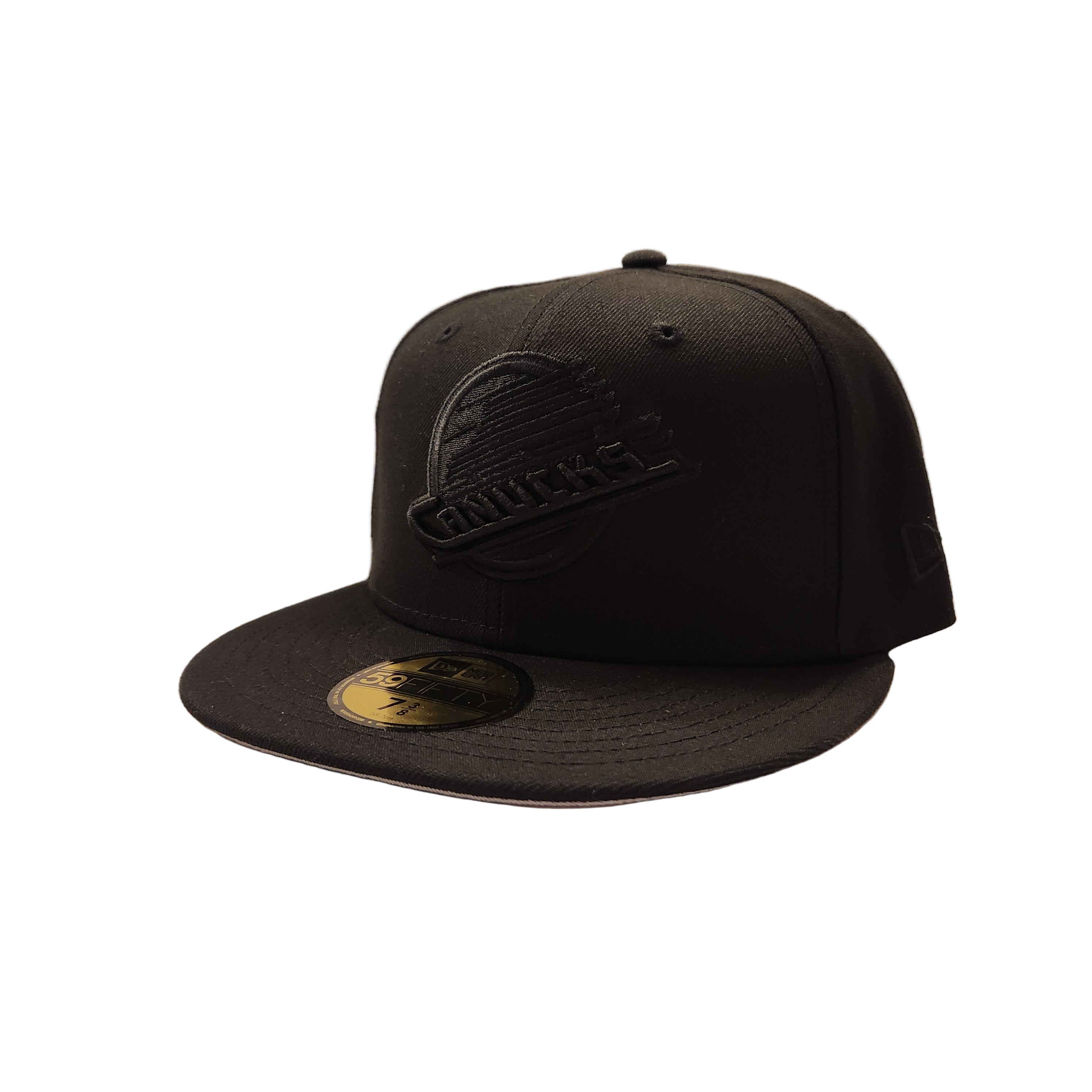 Casquette ajustée New Era 59Fifty noire pour homme des Canucks de Vancouver (NHL)