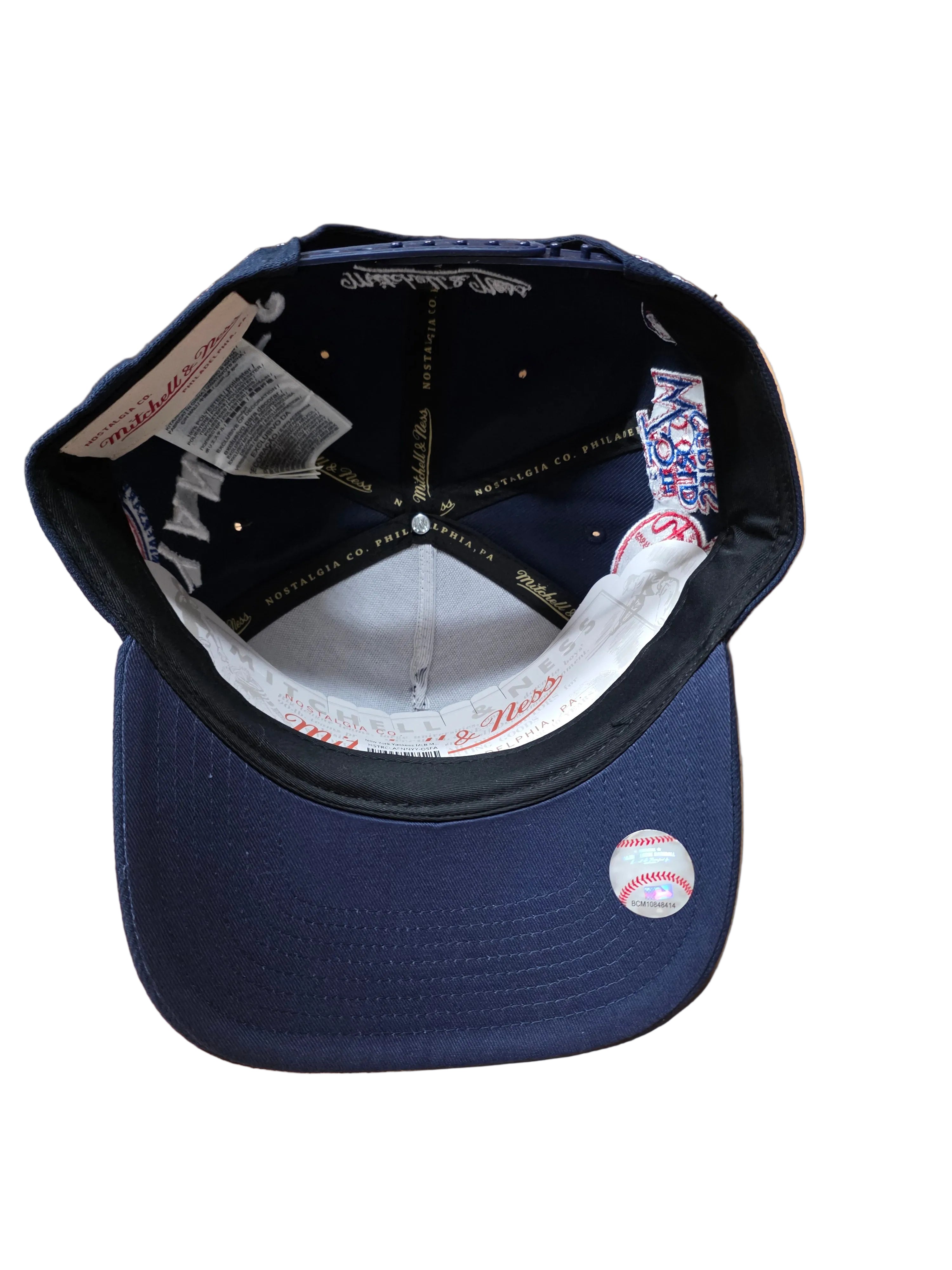 New York Yankees MLB Mitchell & Ness Men's Navy Historical Pro Pinch Fit Snapback Hat