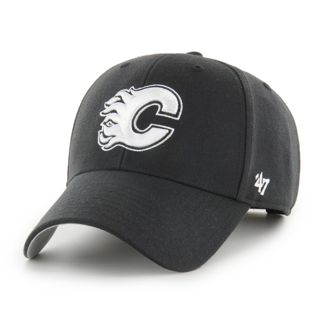 Casquette ajustable MVP noire/blanche pour homme de la LNH 47 Brand des Flames de Calgary