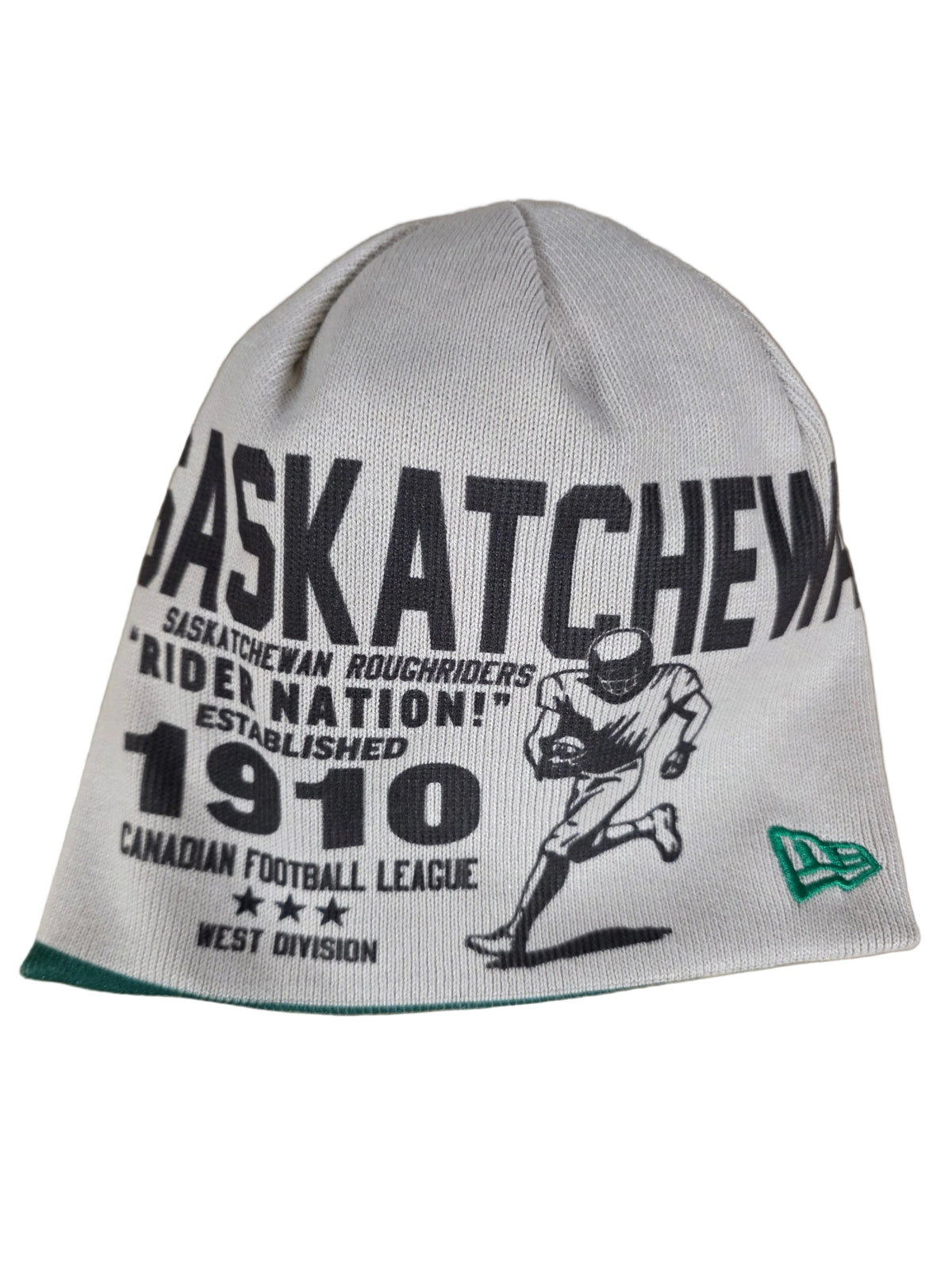 Saskatchewan Rough Riders CFL New Era Men's Green 2026 Turf Traditions Beanie Hat