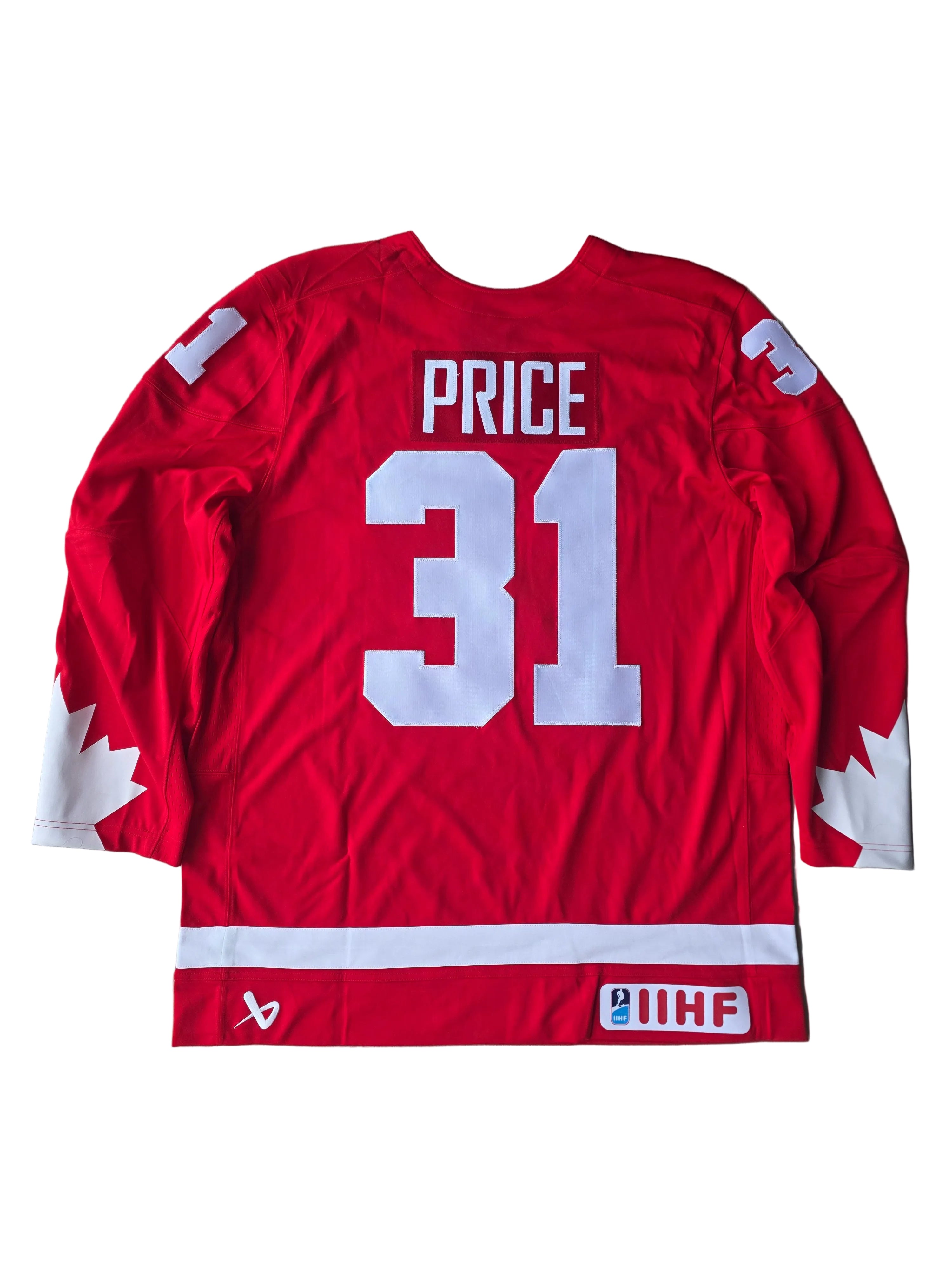 Carey Price Hockey Canada IIHF Bauer Men's Red One Leaf Replica Jersey