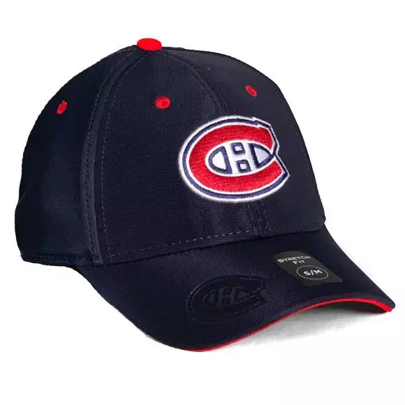 Montreal Canadiens NHL American Needle Men's Navy E-Boss Stretch Fit Hat