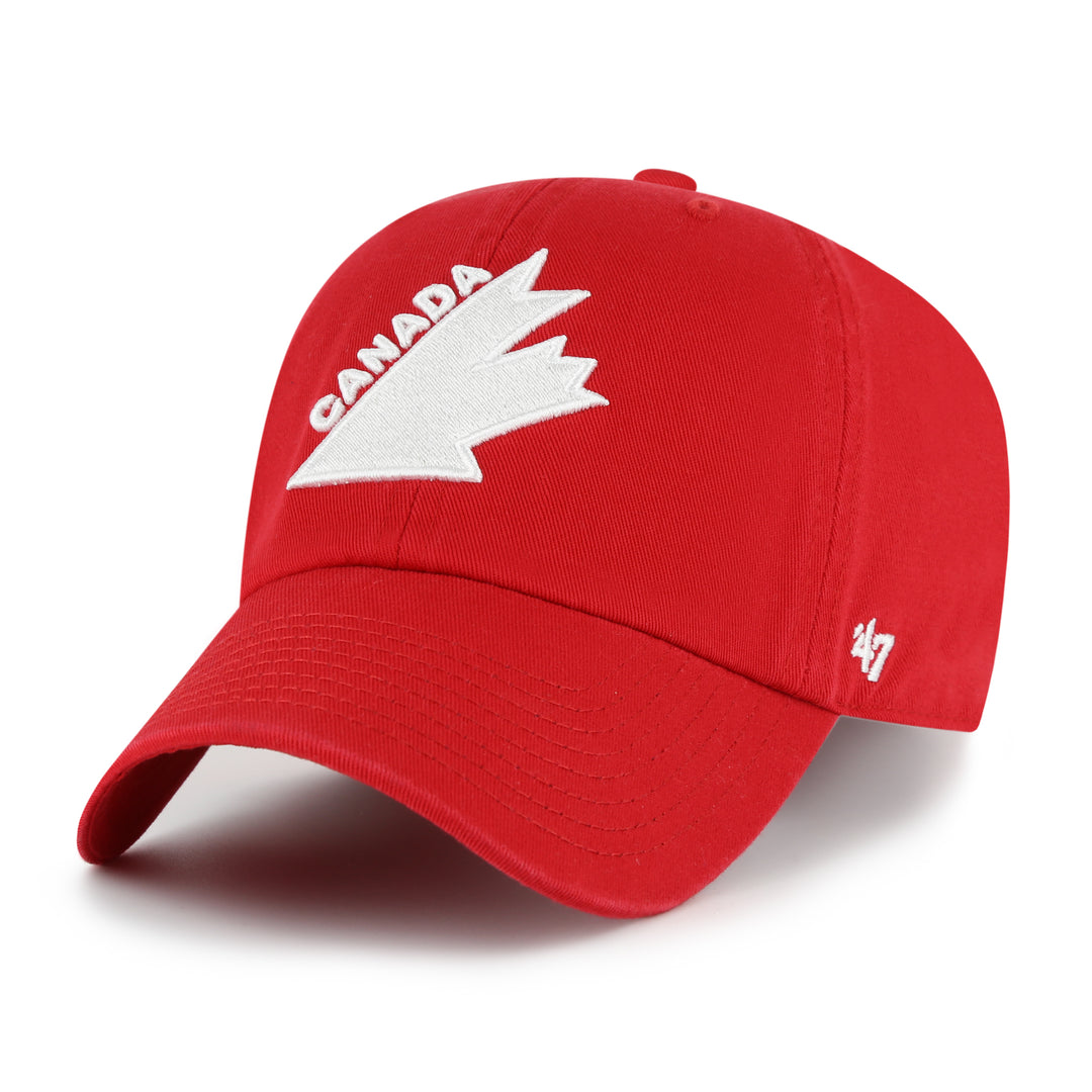 Hockey Canada IIHF 47 Brand Men's Red 1976 Logo Clean Up Adjustable Hat