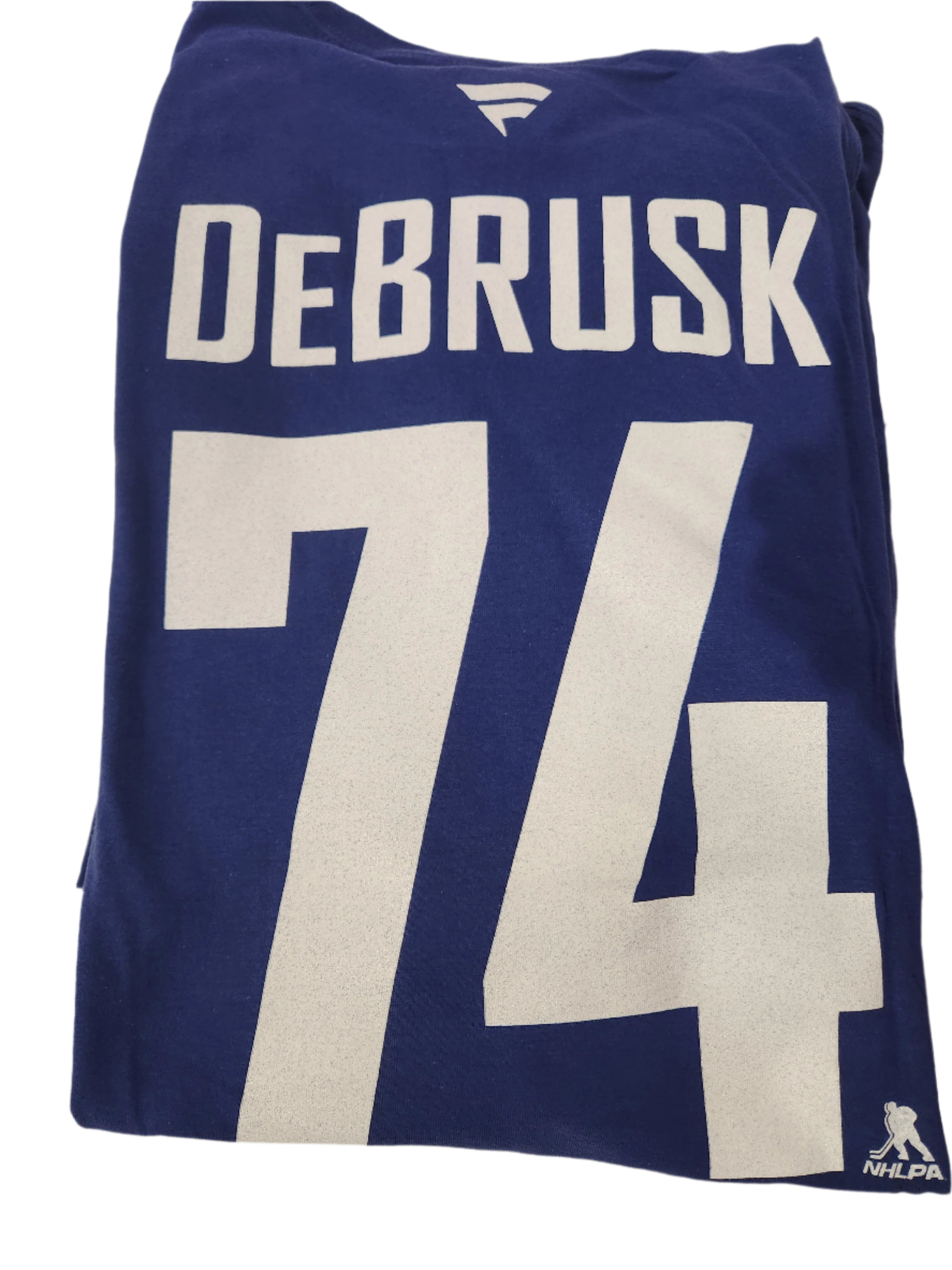 T-shirt authentique bleu royal pour homme de marque Jake DeBrusk Vancouver Canucks NHL Fanatics
