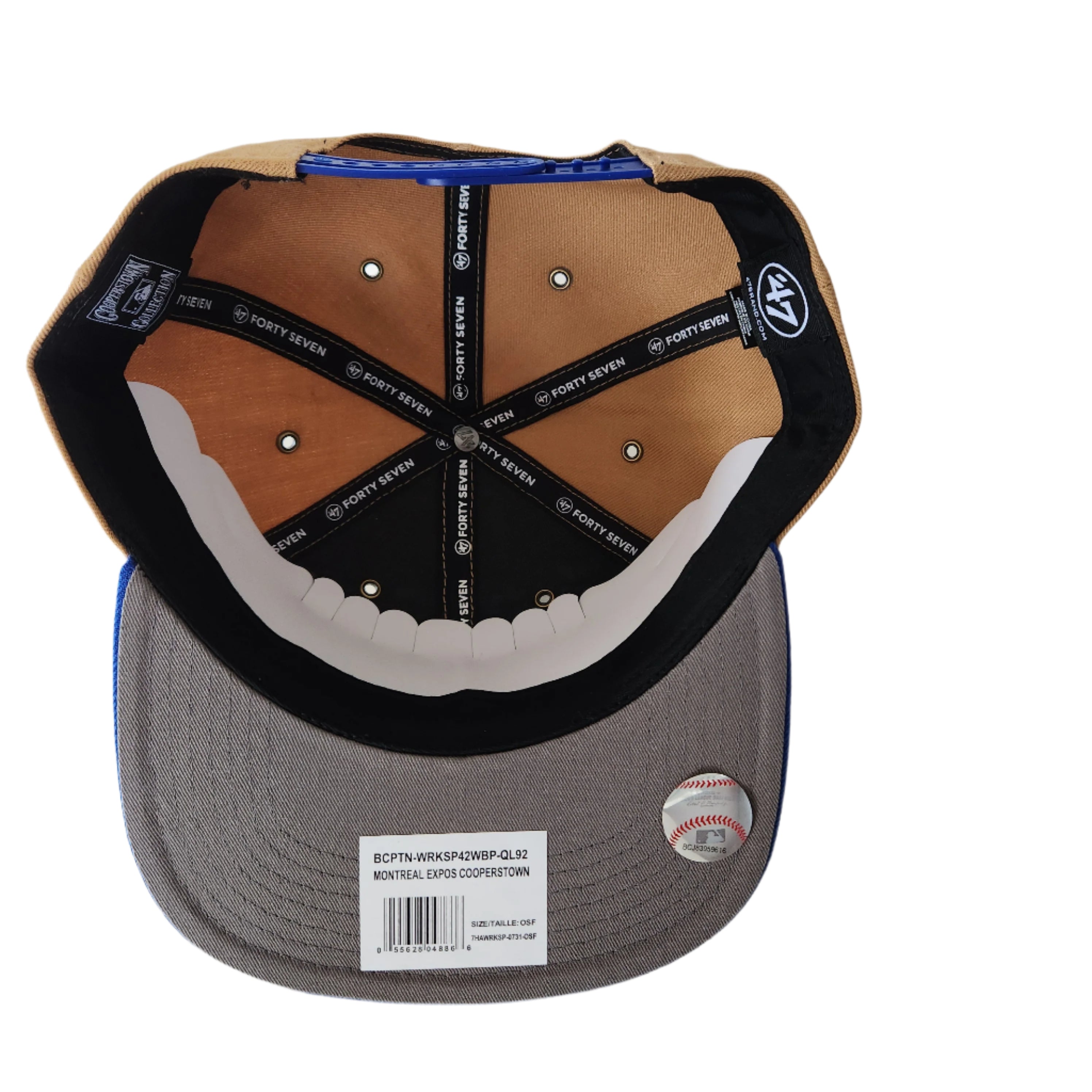 Casquette Snapback Dune Captain Workshop pour homme des Expos de Montréal MLB 47 Brand