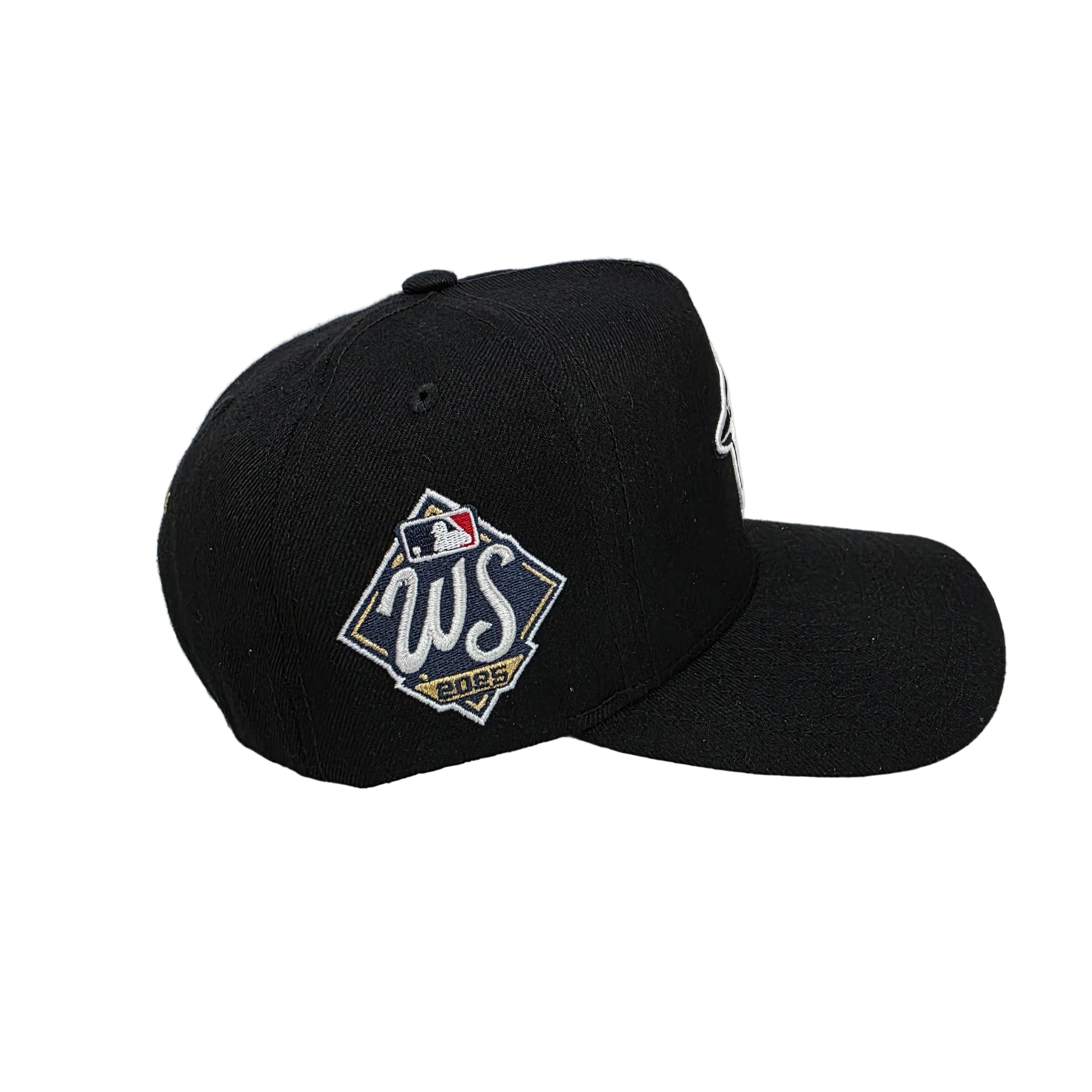 Toronto Blue Jays Mitchell & Ness Men's Black/Gold 2025 World Series A-Frame Snapback