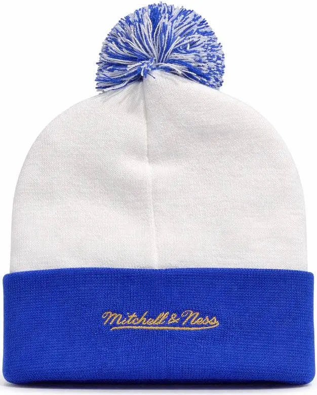Toronto Blue Jays Mitchell & Ness Men's White/Royal Blue 2025 World Series Cuffed Knit Beanie Hat