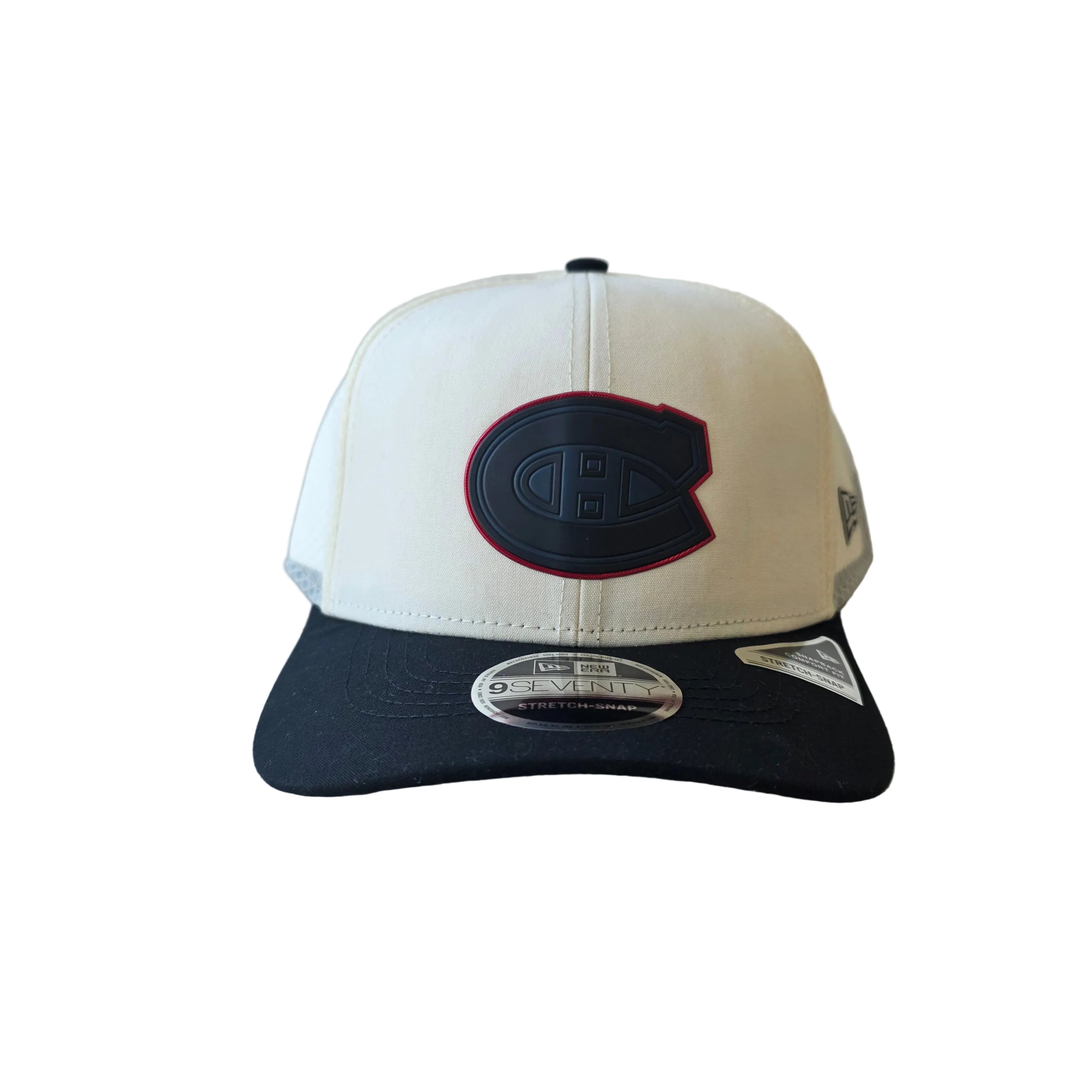 Montreal Canadiens NHL New Era Men's Chalk White 9Seventy Tonal Camo Trucker Snapback
