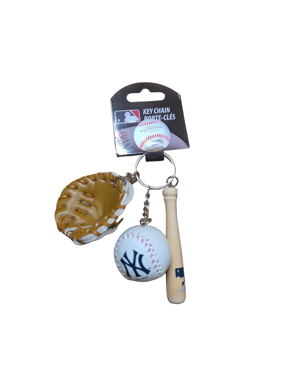 New York Yankees MLB TSV Bat, Ball & Glove Keychain